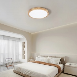 Plafoniera LED Tonda Ø 23 30 40 cm Legno Chiaro Abete Luce CCT Regolabile Calda Naturale Fredda Lampada da Soffitto