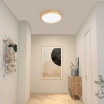 Plafoniera LED Tonda Ø 23 30 40 cm Legno Chiaro Abete Luce CCT Regolabile Calda Naturale Fredda Lampada da Soffitto