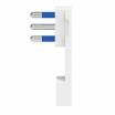 Spina elettrica volante nero bianco 16A 2P/T S17 salva spazio reversibile uscita cavo assiale bianco 250V per prolunga