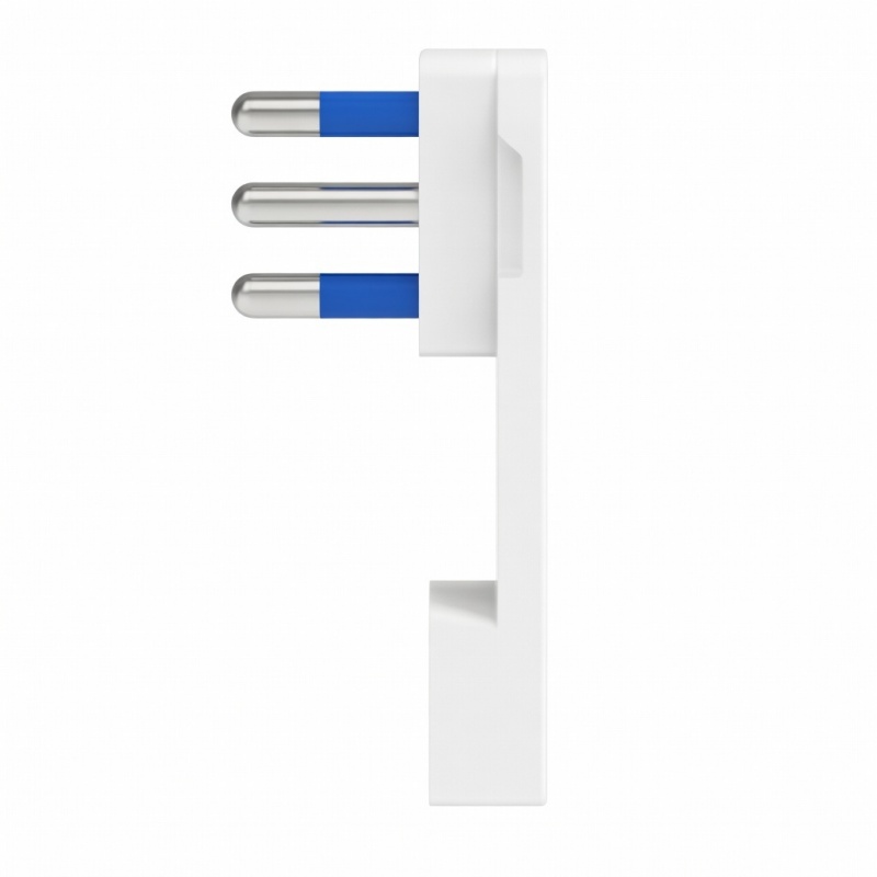 Spina elettrica volante nero bianco 16A 2P/T S17 salva spazio reversibile uscita cavo assiale bianco 250V per prolunga