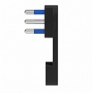 Spina elettrica volante nero bianco 16A 2P/T S17 salva spazio reversibile uscita cavo assiale bianco 250V per prolunga