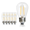 10 Lampadine LED filamento E27 2W luce calda 2700K per catene di luci lampadari stile vintage a basso consumo energetico