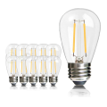 10 Lampadine LED filamento E27 2W luce calda 2700K per catene di luci lampadari stile vintage a basso consumo energetico