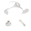 Ventilatore a lampadario led da soffitto attacco E27 con telecomando luce dimmerabile calda naturale bianca 3 velocità