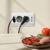 Multipresa a parete da incasso compatibile con cassetta 503 2 presa schuko e 2 presa bipasso placca 4 prese bianco