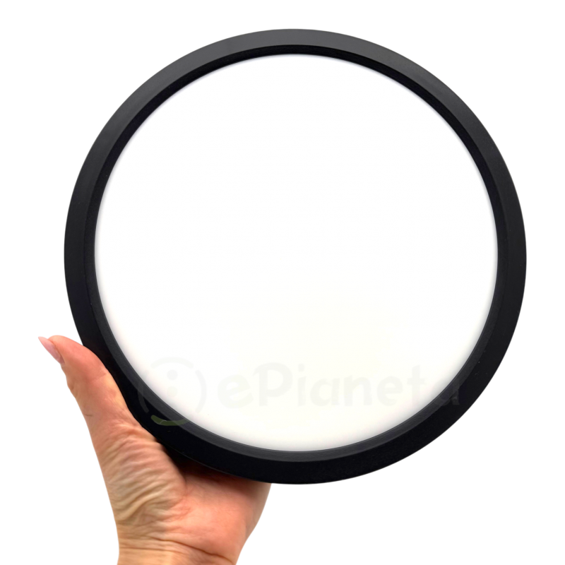 Plafoniera LED Tonda Ø 23 30 40 cm Nero Luce CCT Regolabile Calda Naturale Fredda Lampada da Soffitto Design Minimal