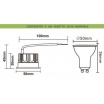 Faretto led 9W lampadina collegamento diretto 220V da incasso per portafaretti in gesso alluminio