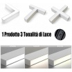 Plafoniera led lineare 40W 120cm collegabile modulabile lampada da soffitto bianco luce bianca naturale per ufficio casa