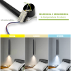 Lampada a sospensione LED cilindro sottile 50 cm nero lampadario moderno per cucina comodino bagno camera da letto