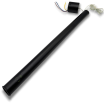 Lampada a sospensione LED cilindro sottile 50 cm nero lampadario moderno per cucina comodino bagno camera da letto