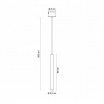 Lampada a sospensione LED cilindro sottile 50 cm nero lampadario moderno per cucina comodino bagno camera da letto