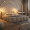 Lampada a sospensione LED cilindro sottile 50 cm sabbia tortora lampadario moderno per cucina comodino bagno camera da letto