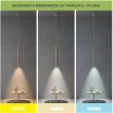 Lampada a sospensione LED cilindro sottile 50 cm sabbia tortora lampadario moderno per cucina comodino bagno camera da letto