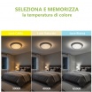 Plafoniera LED tonda a forma di Luna 37W lampadario da soffitto luce camera da letto soggiorno design moderno