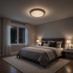 Plafoniera LED tonda a forma di Luna 37W lampadario da soffitto luce camera da letto soggiorno design moderno