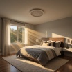 Plafoniera LED tonda a forma di Luna 37W lampadario da soffitto luce camera da letto soggiorno design moderno