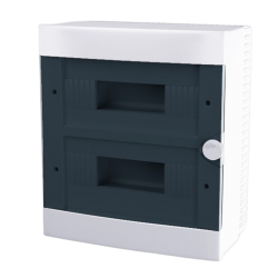 Quadro elettrico da parete centralino 24 moduli 2x12 DIN box scatola IP40 per interruttori magnetotermici differenziali