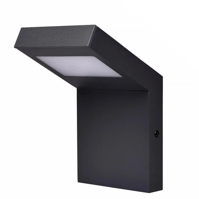 Applique led 10W per esterno lampada da parete rettangolare moderno grigio bianco luce segnapasso da giardino terrazzo balcone