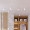 Faretto da soffitto GU10 a cilindro lampada bianco nero in alluminio plafoniera design moderno per cucina soggiorno