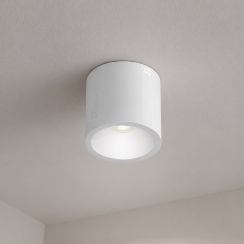 Faretto led da soffitto 8W a cilindro lampada bianco nero in alluminio plafoniera design moderno per cucina soggiorno