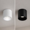 Faretto led da soffitto 8W a cilindro lampada bianco nero in alluminio plafoniera design moderno per cucina soggiorno