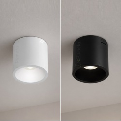 Faretto led da soffitto 8W a cilindro lampada bianco nero in alluminio plafoniera design moderno per cucina soggiorno