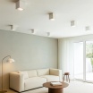 Faretto led da soffitto 8W a cubo lampada bianco nero quadrato in alluminio plafoniera design moderno per cucina soggiorno