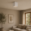 Faretto led da soffitto 8W a cubo lampada bianco nero quadrato in alluminio plafoniera design moderno per cucina soggiorno
