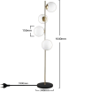 Lampada da terra con 4 sfere oro argento nero in vetro bianco piantana design moderno per salotto camera