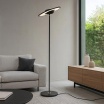 Lampada da terra LED con telecomando piantana design moderno bianco nero per camera soggiorno ufficio