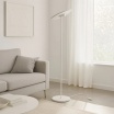 Lampada da terra LED con telecomando piantana design moderno bianco nero per camera soggiorno ufficio