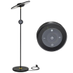 Lampada da terra LED con telecomando piantana design moderno bianco nero per camera soggiorno ufficio
