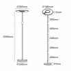 Lampada da terra LED con telecomando piantana design moderno bianco nero per camera soggiorno ufficio