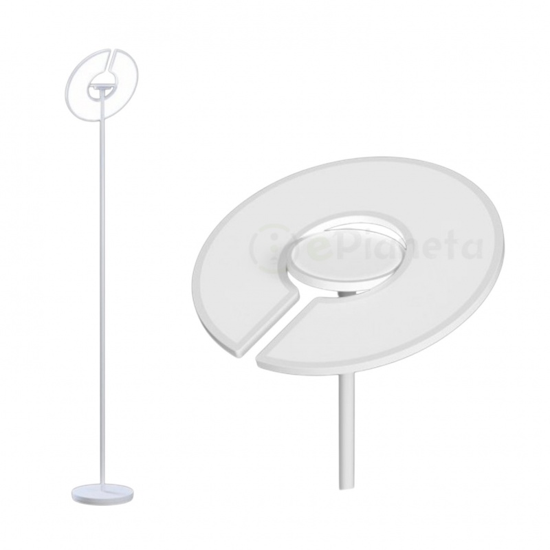 Lampada da terra LED con telecomando piantana design moderno bianco nero per camera soggiorno ufficio