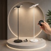 Lampada da terra LED con telecomando piantana design moderno bianco nero per camera soggiorno ufficio