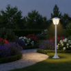 Lampione da giardino 86 cm per esterno attacco lampadina E27 lanterna paletto moderno grigio antracite bianco