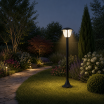 Lampione da giardino 86 cm per esterno attacco lampadina E27 lanterna paletto moderno grigio antracite bianco