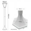 Lampione da giardino 86 cm per esterno attacco lampadina E27 lanterna paletto moderno grigio antracite bianco
