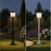 Lampione da giardino 86 cm per esterno attacco lampadina E27 lanterna paletto moderno grigio antracite bianco