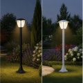 Lampione da giardino 86 cm per esterno attacco lampadina E27 lanterna paletto moderno grigio antracite bianco