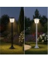 Lampione da giardino 86 cm per esterno attacco lampadina E27 lanterna paletto moderno grigio antracite bianco