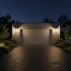 Applique da parete per esterno a lanterna attacco lampadina E27 lampada design moderno da giardino grigio antracite bianco