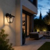 Applique da parete per esterno a lanterna attacco lampadina E27 lampada design moderno da giardino grigio antracite bianco