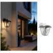 Applique da parete per esterno a lanterna attacco lampadina E27 lampada design moderno da giardino grigio antracite bianco