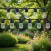Catena serie luci portalampada E27 10mt esterno impermeabile ip65 prolungabile
