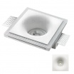 Portafaretto quadrato in gesso con foro a cono largo da incasso a scomparsa controsoffitto per faretti led GU10