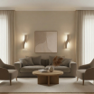 Applique led intrecciato tortora beige bianco 6W lampada da parete luce naturale bianca calda per camera soggiorno bagno ufficio