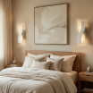 Applique led intrecciato tortora beige bianco 6W lampada da parete luce naturale bianca calda per camera soggiorno bagno ufficio