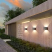 Applique da perete led per esterno a cubo grigio 12W fascio luce regolabile lampada per balcone giardino ingresso