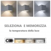 Applique da perete led per esterno a cubo grigio 12W fascio luce regolabile lampada per balcone giardino ingresso